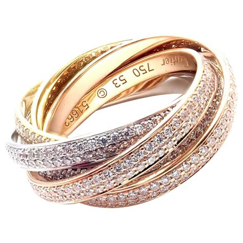 cartier triple ring|cartier ring 3 gold trinity.